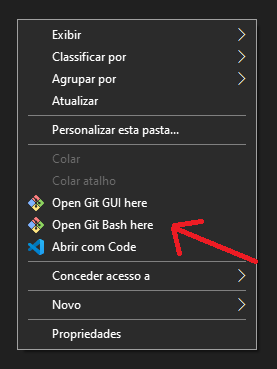 mostrando-git-bash